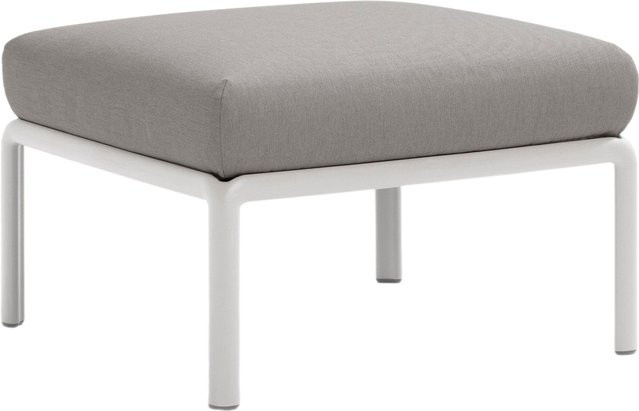 Nardi Komodo Pouf moderner Gartenhocker mit Polsterung in Weiß und Grau - Bild 1