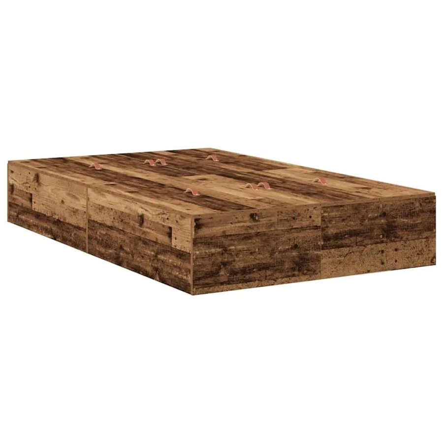 vidaXL Stauraumbett aus Kiefernholz in Braun, B/L: 120 x 200 cm - Bild 2
