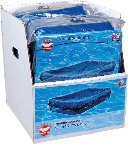 HAPPY PEOPLE Poolabdeckung aus Polyethylen in Blau, B/T: 310 x 187 cm - Bild 1