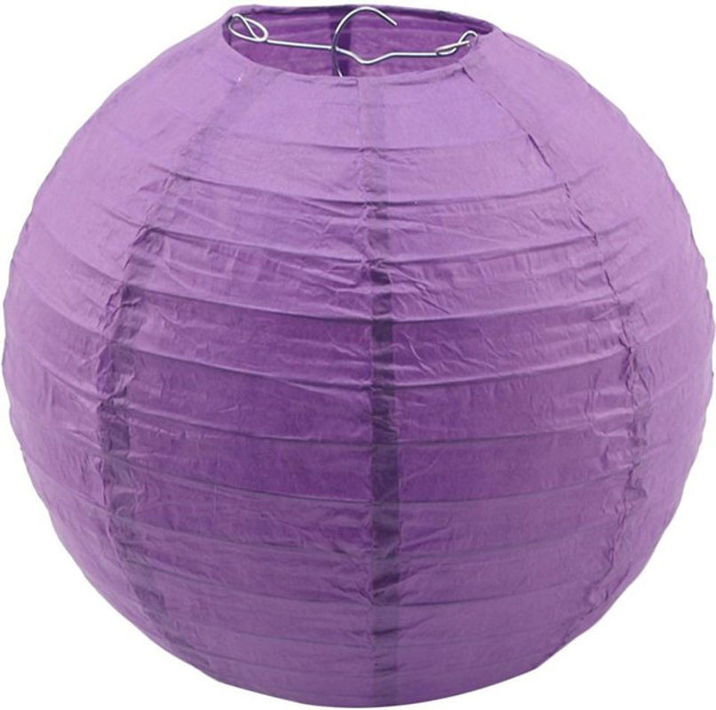 TOMTOP JMS Papierlaterne rund in Lila, geometrische Hänge-Dekoration für Geburtstag und Hochzeit, Durchmesser: 20,3 cm - Bild 1