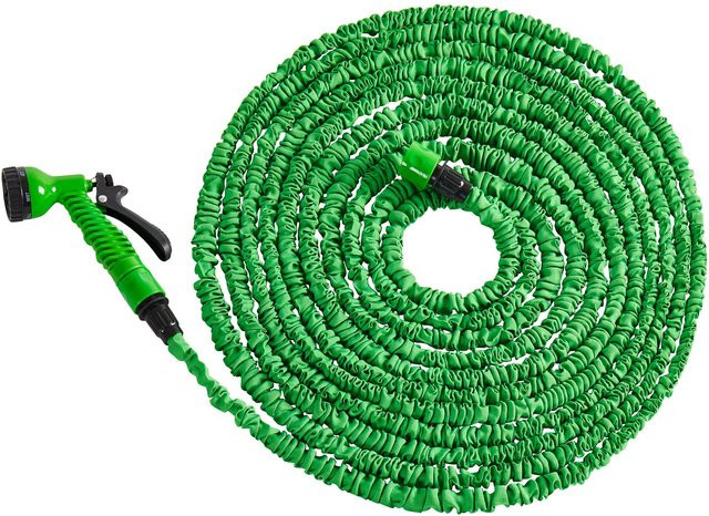 Genialo Flexibler Gartenschlauch in Grün inklusive Sprühkopf mit 7 Funktionen - Bild 1