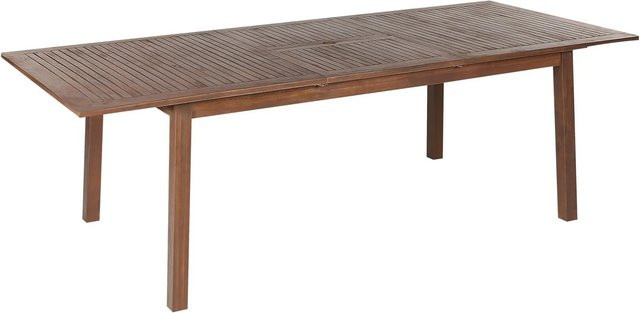 Beliani Gartentisch CESANA aus Akazienholz in Dunkelbraun, B/T/H: 180 x 100 x 75 cm - Bild 1