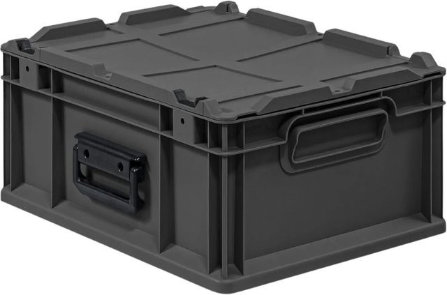 PROREGAL Eurobox Nextgen Transportbox Schwarz, H x B x T: 18,5 x 30 x 40 cm, 16 Liter - Bild 1