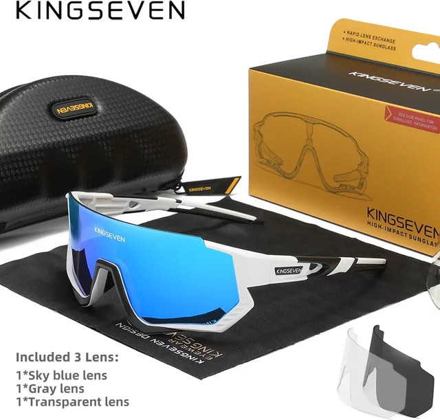 Kings even Sonnenbrille, Sportsonnenbrille, Unisex, Vollrand, Kunststoff, polarisiert - Bild 1