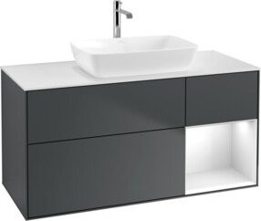 V&B Waschtischunterschrank Finion in Grau lackiert, Breite: 120 cm, Tiefe: 50,1 cm, Höhe: 50,1 cm - Bild 1