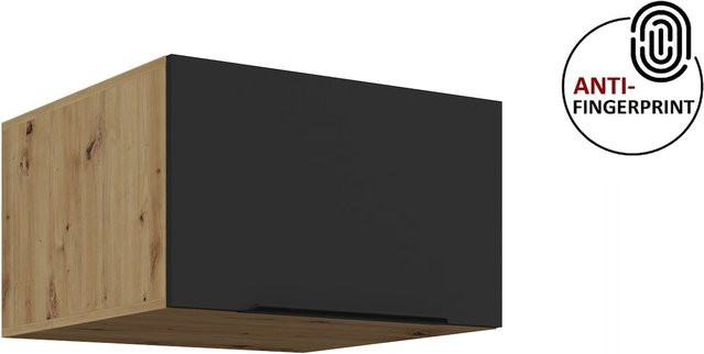 Küchen Aufsatzschrank ARIA Schwarz matt Wandmontage Breite: 60 cm - Bild 1