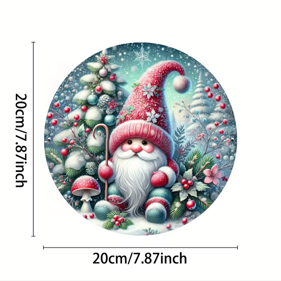 Potdemiel Weihnachtszwerg-Schild aus Eisen und Aluminium in Schwarz als festliche Wanddekoration für Zuhause, Bar oder Café - Bild 2