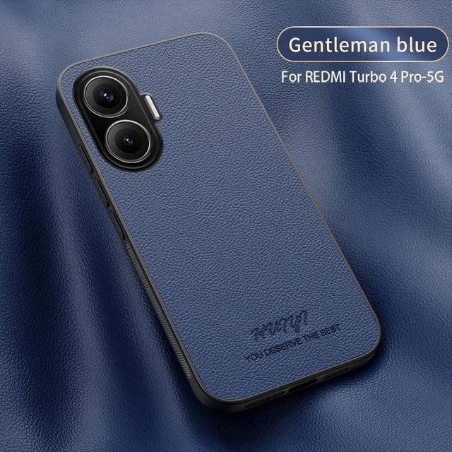 Xiaomi POCO F7 Business Leder Schutzhülle mit integriertem Magnet für Auto und Halterungen, Mattes Softcase in Schwarz - Bild 1