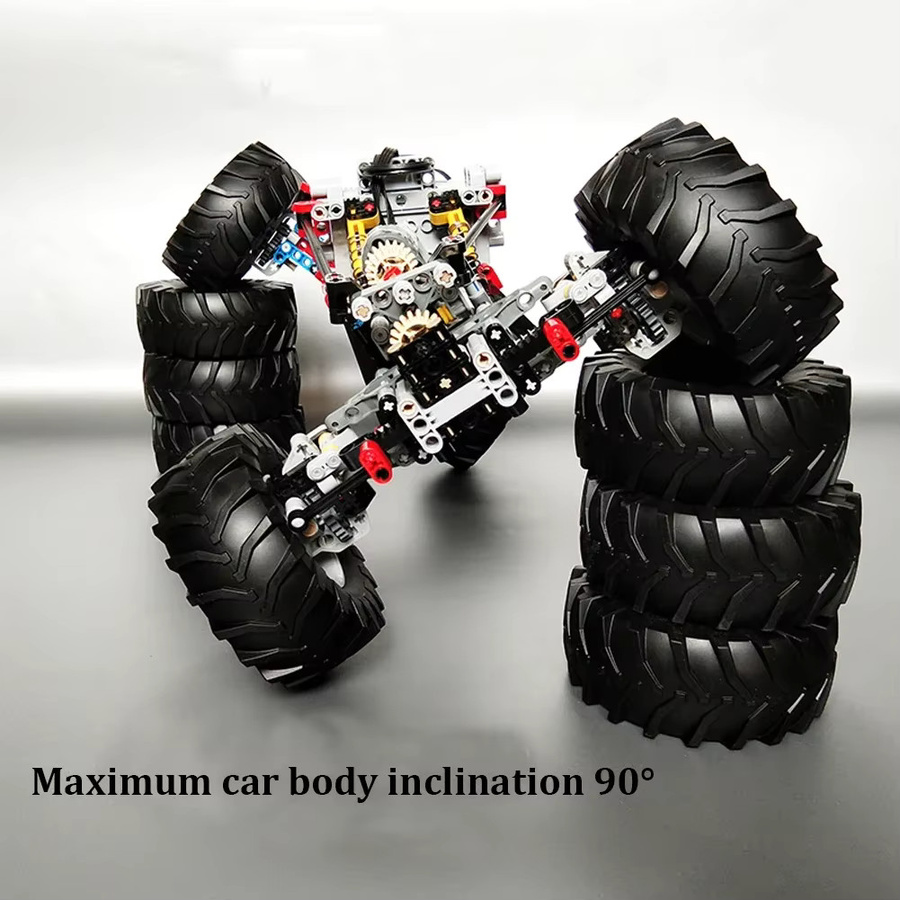 wishiot Technisches 4WD RC Auto-Chassis, ferngesteuertes Kletterfahrzeug - Bild 2
