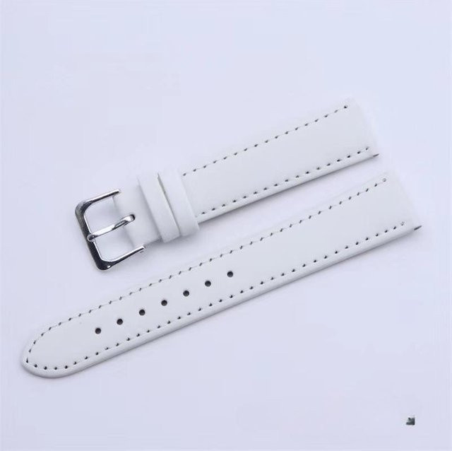 Shan Qiao Uhrenarmband, PU Leder, Weiß, Unisex, 18mm - Bild 1