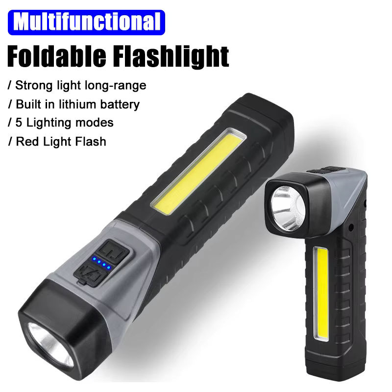 XIWANGFIRE Multifunktionaler LED-Arbeitsscheinwerfer mit Magnet und Akku, wiederaufladbar via USB, Schwarz - Bild 7