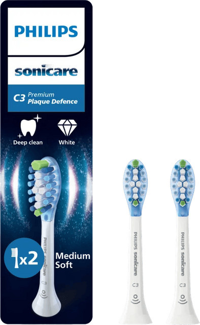 Philips Sonicare Premium Plaque Defence Aufsteckbürsten, 2er, Weiß - Bild 2
