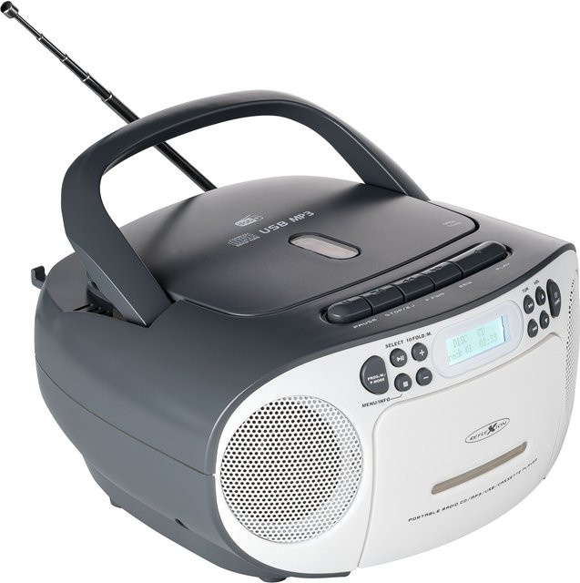 Reflexion CD-Radio DAB+, UKW, Kassette, CD und USB in Weiß und Grau (RCR2260DAB/GR) - Bild 1