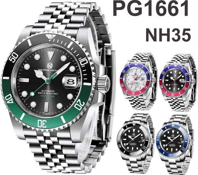 PAGRNE DESIGN Armbanduhr Automatik, Edelstahl, 41 mm, Herren - Bild 1
