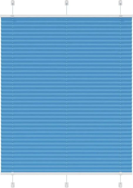 vidaXL Plissee Blau semi-transparent aus Polyester B: 105 cm, H: 150 cm - Bild 1