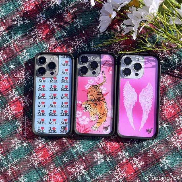 Engelsflügel Wildflower Tiger Blossom Handyhülle für iPhone 16 15 14 13 12 Pro Max Plus Air stoßfeste Abdeckung - Bild 1