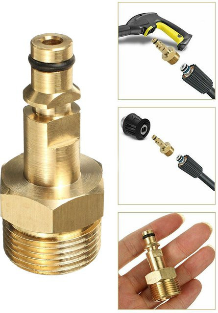 Hochdruckreiniger Schlauchadapter M22 Konverter Anschlussstück aus Messing für Karcher K-Serie Spritzpistole - Bild 1