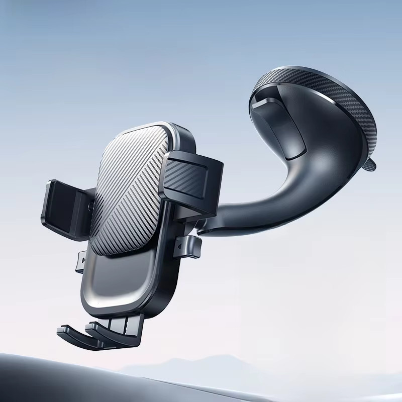 Joyroom Autotelefonhalterung mit starker Saugkraft für Armaturenbrett oder Windschutzscheibe, universeller Handy-Ständer mit 360 Grad Rotation, Schwarz - Bild 1