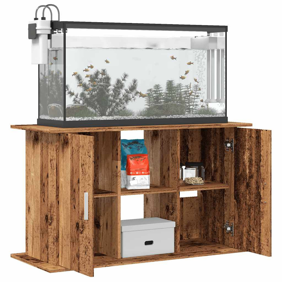 Vidaxl Aquariumschrank in Altes Holz Optik, Farbe Braun, B/T/H: 101 x 41 x 58 cm - Bild 3