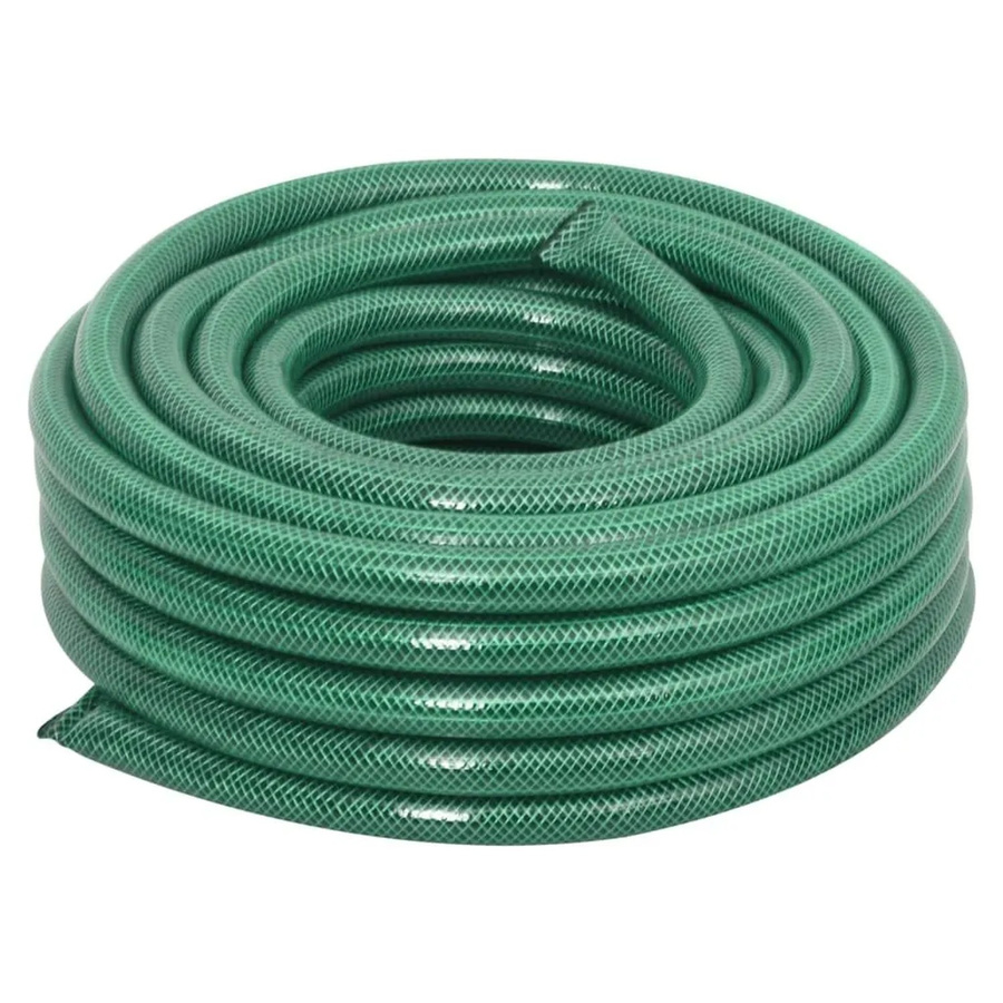 vidaXL Gartenschlauch-Set aus grünem PVC mit Armaturen, Sprühdüse und Schnellkupplung, Länge: 10 m, Durchmesser: 19 mm - Bild 2