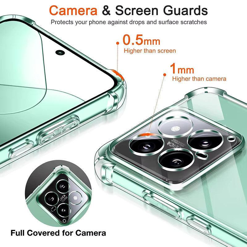 Transparente und stoßfeste Schutzhülle für Xiaomi Mi 17 Pro Max 15T 15 14 14T 13 13T 12 12T 11 11T Lite Pro Ultradünne Hülle - Bild 4