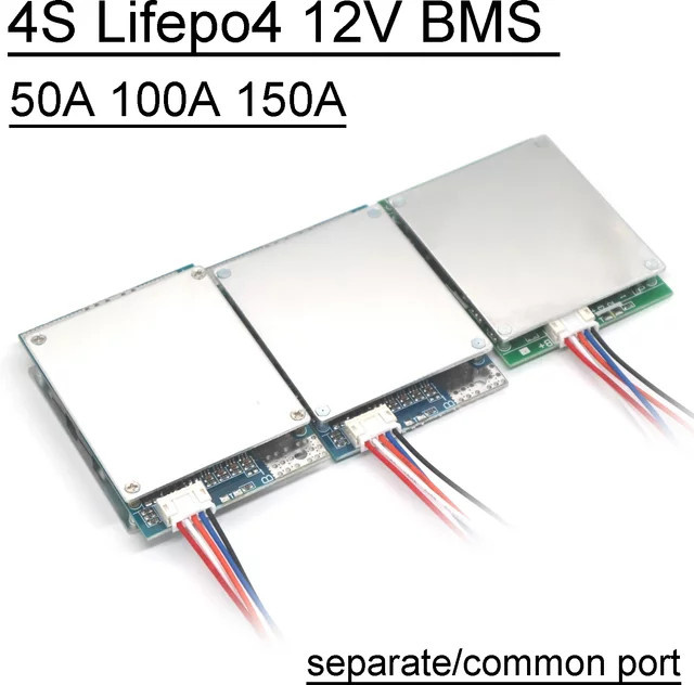 BMS Schutzplatine für 4s 12V LiFePO4 Lithium-Batterien mit Hochstrom-Lade- und Entladefunktion für 50A, 100A oder 150A - Bild 1