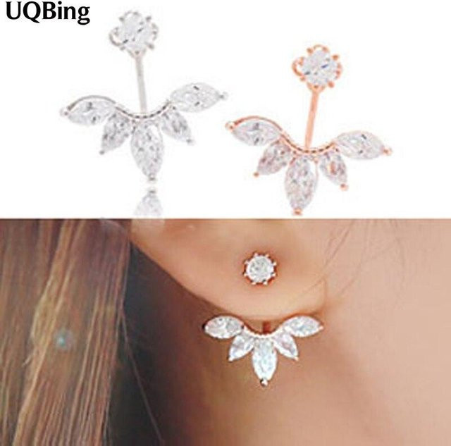 YIRAN Jewelry Ohrstecker, Kristall, Silber, Damen - Bild 1
