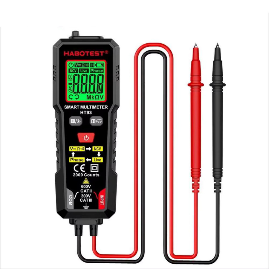 HABOTEST HT93 Digitales Multimeter True RMS Spannungsprüfer mit NCV und Phasentest in Schwarz - Bild 4