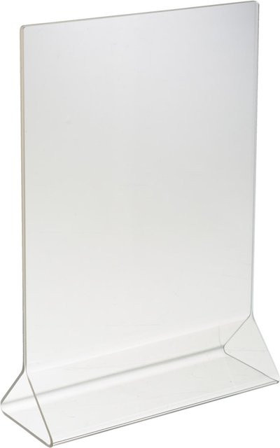 PULSIVA Tischaufsteller Fera, transparent, 3er Pack, B: 15 cm, H: 21,5 cm - Bild 1