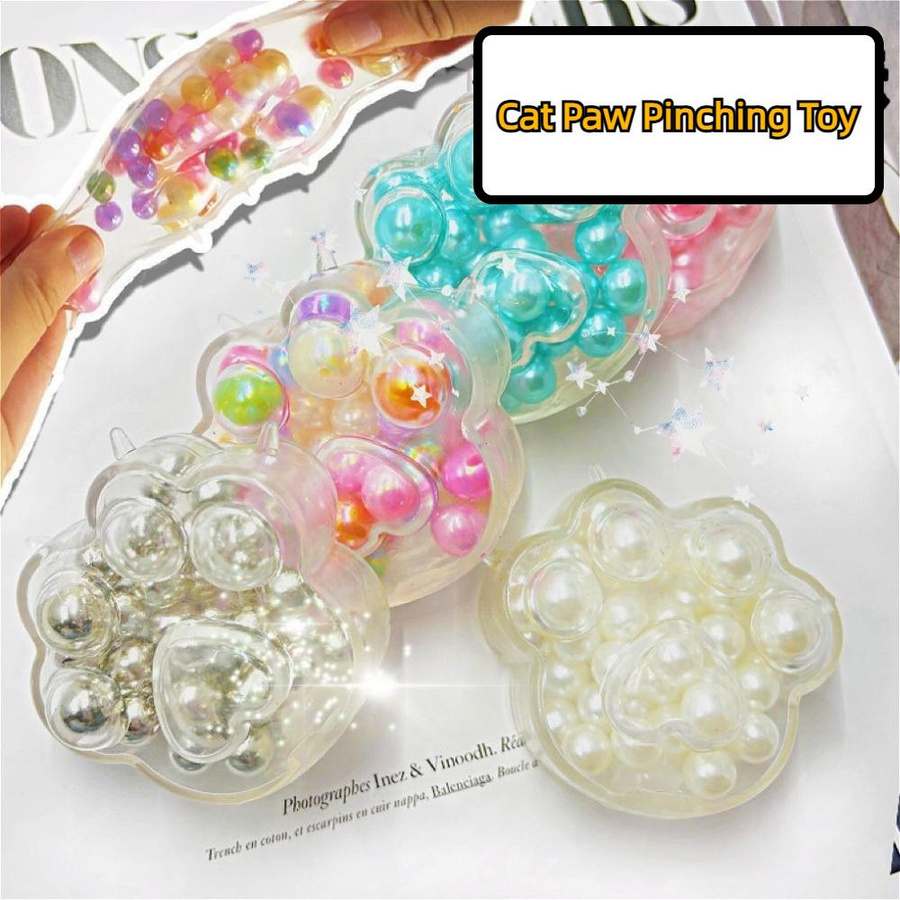 Yiran bag Kawaii Katzenpfote Klebriges Quetschspielzeug Weich Realistisch Gelee Glitzer Katzenkralle Squishy Stressabbau Spielzeug - Bild 1