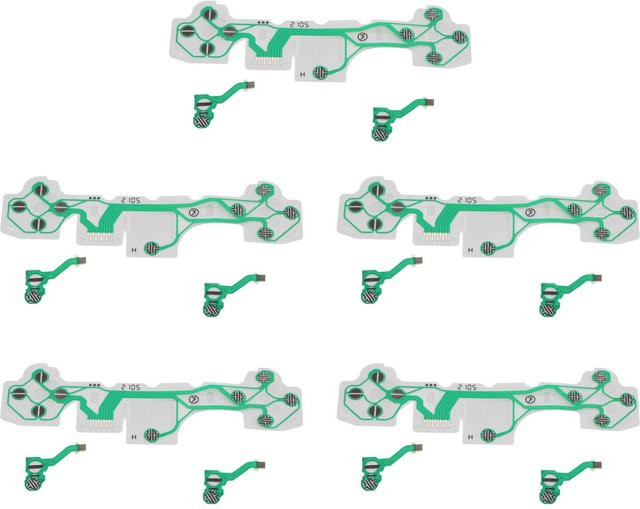 5er-Set flexibles Flachbandkabel für Sony PS5 Gamepad Ersatz FPC Leitfolie in Weiß - Bild 1