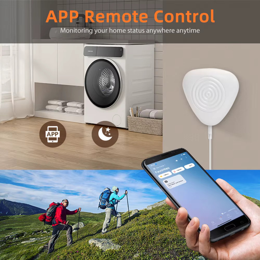 Tuya ZigBee 3.0 Wasserleck-Sensor und Überlauf-Detektor in Weiß, kompatibel mit Smart Life, HomeKit, Home Assistant und SmartThings - Bild 3