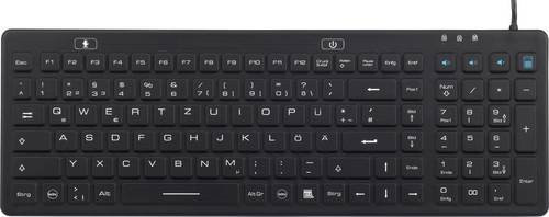 Renkforce Industrie USB-Tastatur iM-IKB106-BK Schwarz, IP68 Spritzwassergeschützt und Staubgeschützt mit Membrane-Technologie - Bild 1