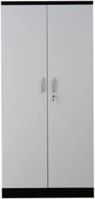 PROREGAL Aktenschrank Beetle mit 4 Fachböden und Schloss, Schwarz-Grau, H x B x T: 195 x 92 x 42 cm - Bild 1