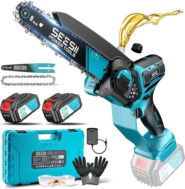 Seesii Bürstenlose Akku-Kettensäge 1000W für Makita 18V LXT Akkus zur Holzbearbeitung und Gartenpflege in 6 oder 8 Zoll - Bild 1