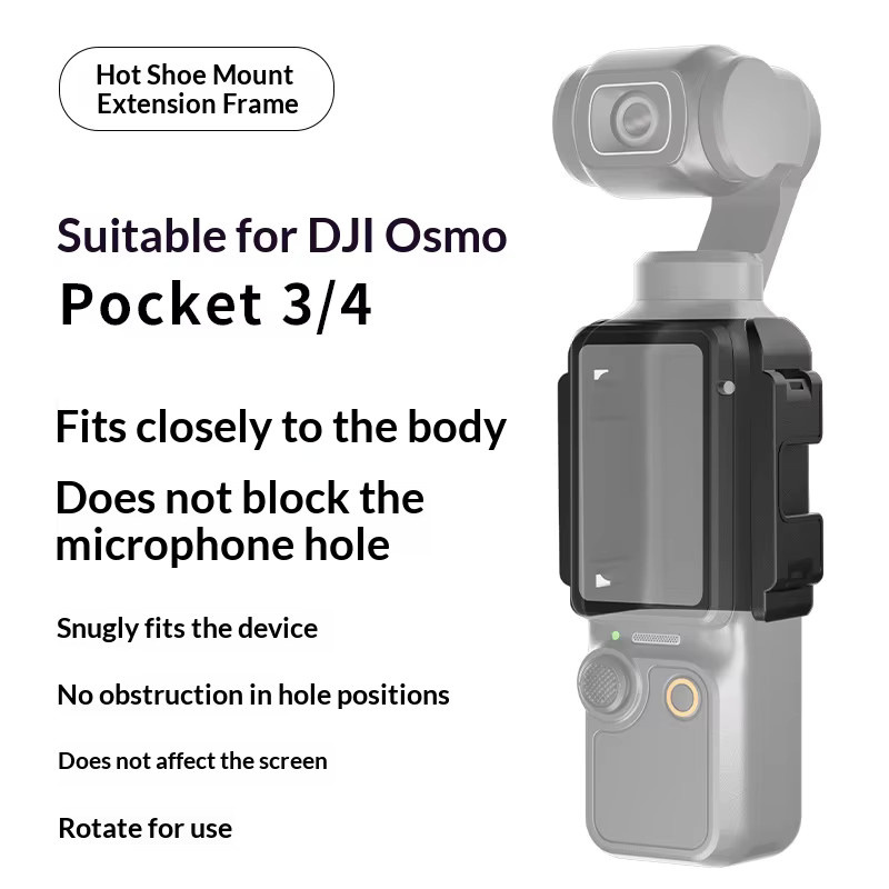DJI Kaltstecker-Erweiterungsrahmen und multifunktionaler Adapterhalter für Osmo Pocket 3 und Osmo Pocket 4, passgenauer Clip für Vlogging-Zubehör - Bild 3