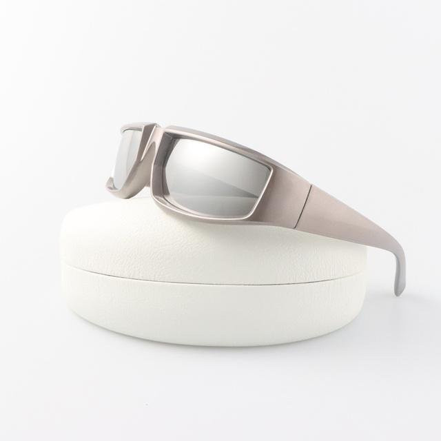 Dote Sonnenbrille, rechteckig, Kunststoff, Vollrand, grau, Damen - Bild 1