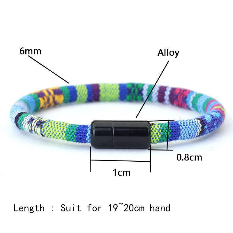 Noter Charm-Armband, Herren, 6 mm, ethnische Kordelkette - Bild 2