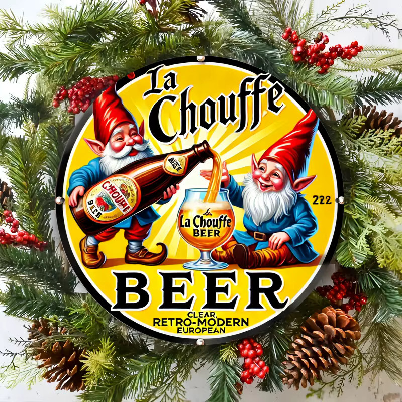 Rashiv Beer Retro Rundes Aluminiumschild Multicolor Durchmesser: 20 cm - Bild 3