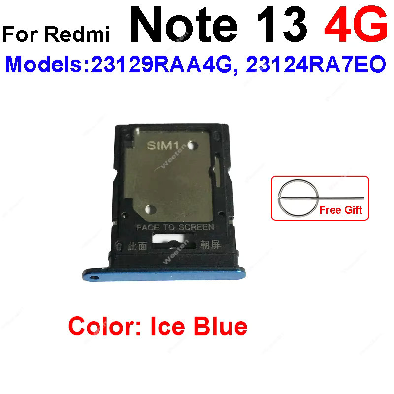SIM-Karten-Tray für Xiaomi Redmi Note 13 und 13 Pro 4G/5G in Weiß - Bild 2