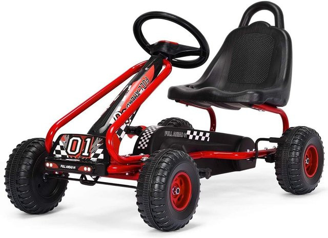 GOFLAME Go-Kart, Tretauto, mit verstellbarem Sitz, mit Handbremse, ab 3 Jahre - Bild 1