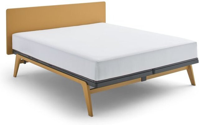 Auping Original Bett in Beige und Gelb mit minimalistischem Design aus Holz und Metall - Bild 1
