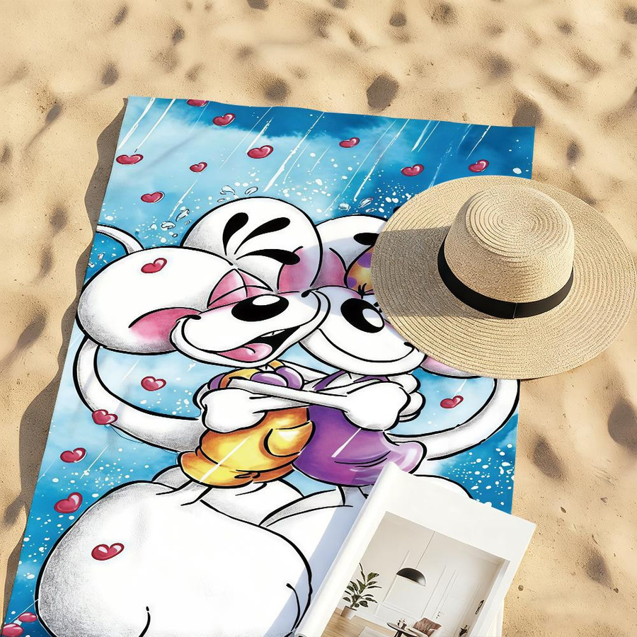 Diddl Cartoon Ratte Maus Handtuch von JMG Household Supplies, schnelltrocknend und sanddicht, Mehrfarbig, B x H: 40 x 70 cm - Bild 2