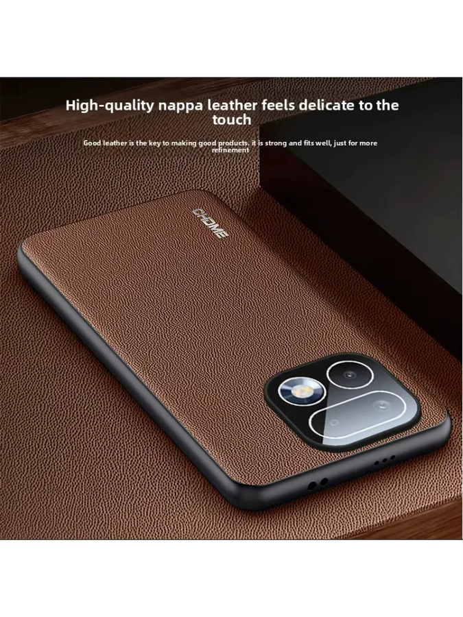 Luxuriöse Business-Handyhülle aus Nappaleder für Realme 16 Pro Plus und 16 Pro Neo8 in Blau mit Kamerafilm-Schutz und stoßfester Abdeckung - Bild 3