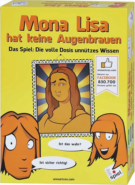 Ilsespiel Mona Lisa hat keine Augenbrauen - Das Spiel: Die volle Dosis unnützes Wissen Wissensspiel - Bild 1
