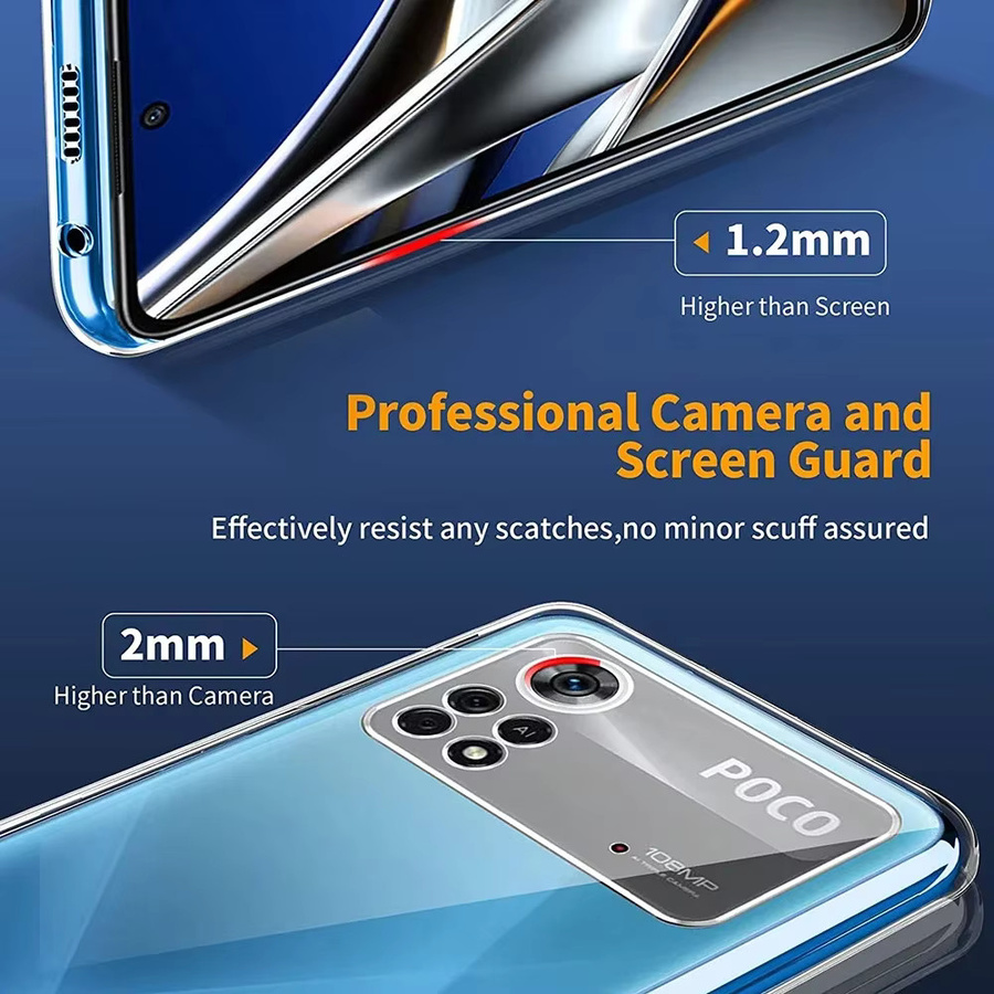 Ultra-dünne transparente TPU Schutzhülle für Xiaomi Poco M4 M3 M5 M6 Pro und Poco X4 X3 X5 X6 Pro 5G - Bild 4