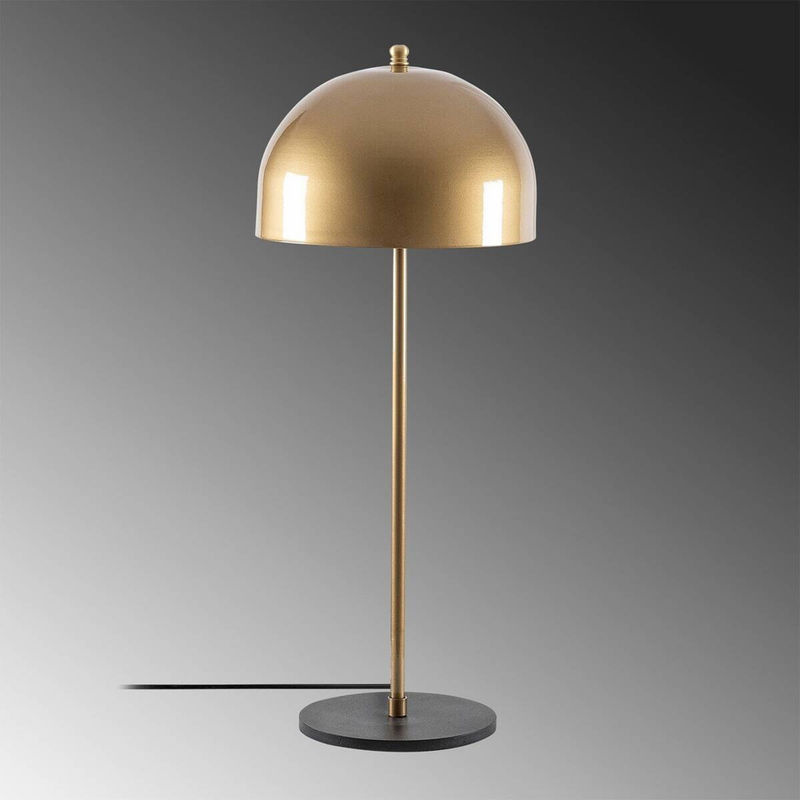 Opviq Tischleuchte Can aus Metall in Gold und Schwarz mit E27 Fassung, B/H/T: 24 x 58 x 24 cm - Bild 2