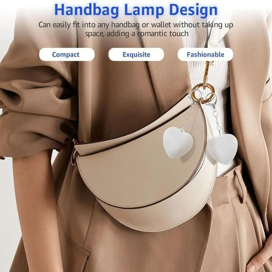 YJMP Herz-LED-Nachttischlampe mit Bewegungssensor und Touch-Funktion, weiß, wiederaufladbar - Bild 8