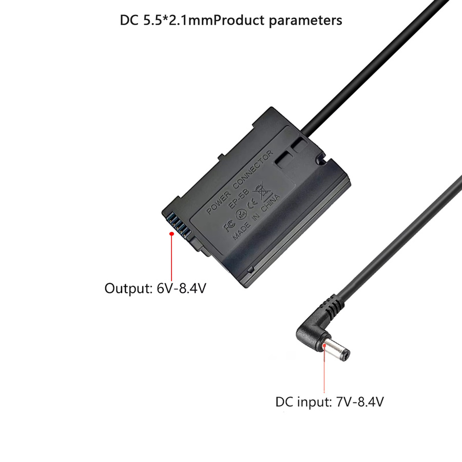 D-TAP zu EN-EL15 Dummy-Akku DC-Netzteil für Nikon Kameras in Schwarz - Bild 2