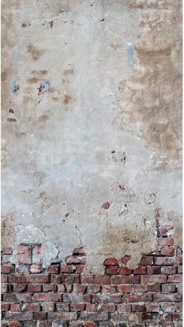 Bricoflor Vliestapete in 3D-Optik mit Stein-Design und Backstein-Motiv, Farbe: rot-grau, B/H: 159 x 280 cm - Bild 1